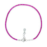 Asfour Crystal Tennis Bracelet With Turquoise Pear & Emerald Zircon In 925 Sterling Silver